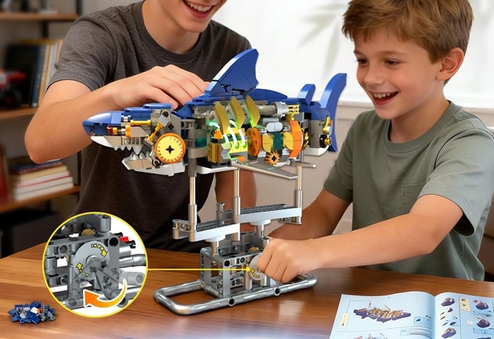 insoon mechanical shark lego