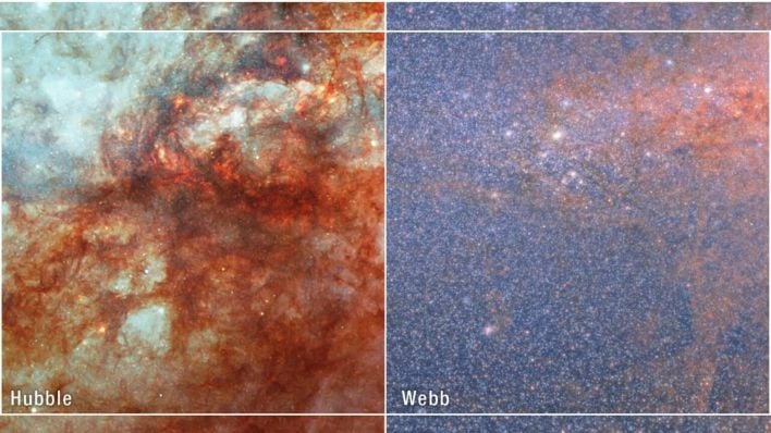 the cigar galaxy m82 hubble and webb