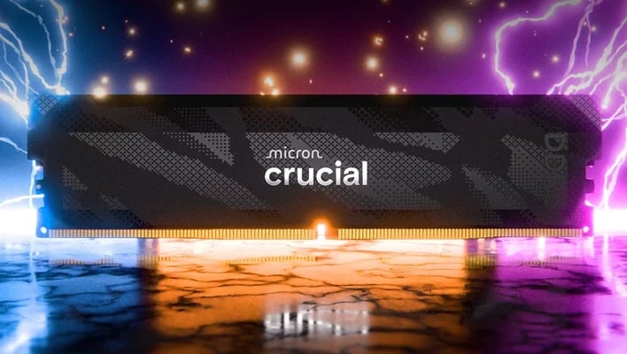 crucial memory module lightning background
