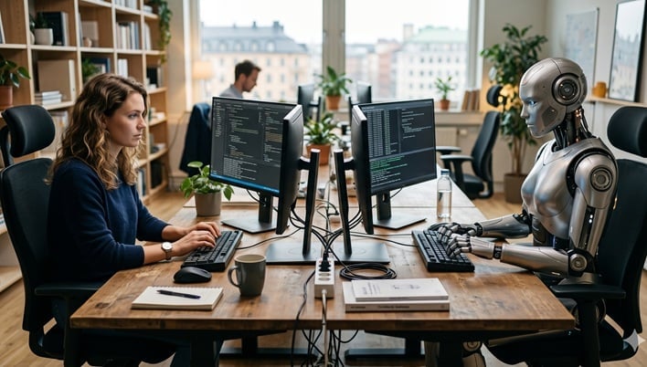 human versus ai coding