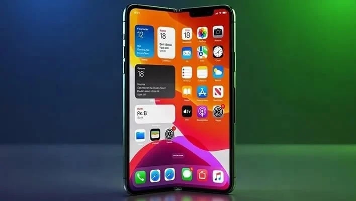 foldable iphone mockup
