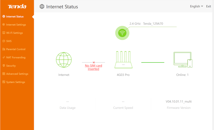 tenda router login