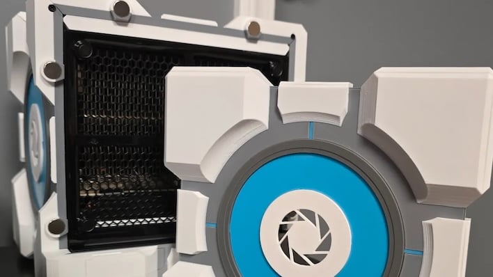 3d printed steam machine companion cube body