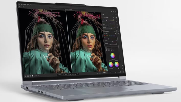 Angled render of Lenovo's ThinkPad 16p laptop.