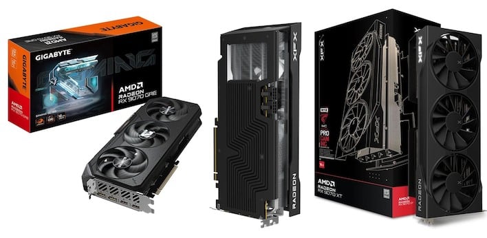 three graphics cards