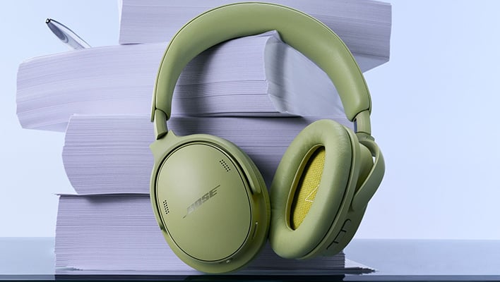 Bose QuietComfort Headphones (2nd Gen) in eucalyptus green.
