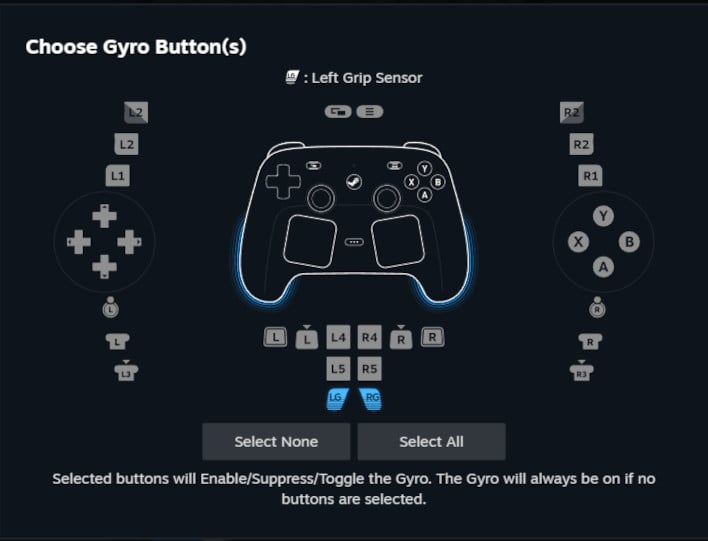 steam controller gyro binds
