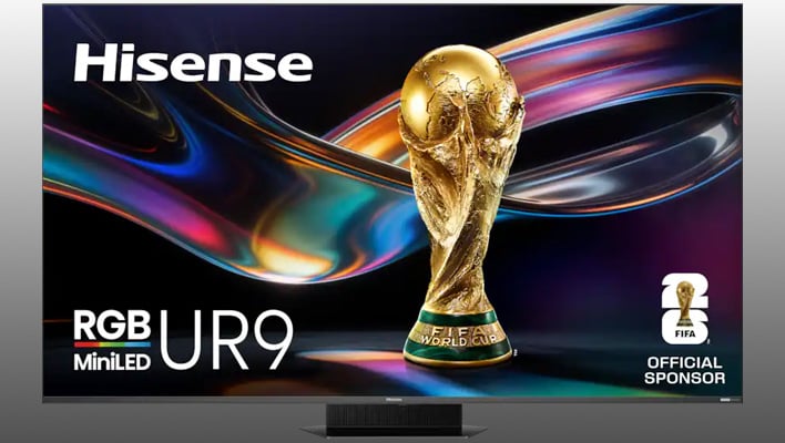 Hisense UR9 RGB Mini LED TV.