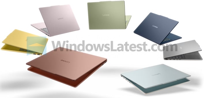 Lenovo IdeaPad Vibe laptops in seven colors.