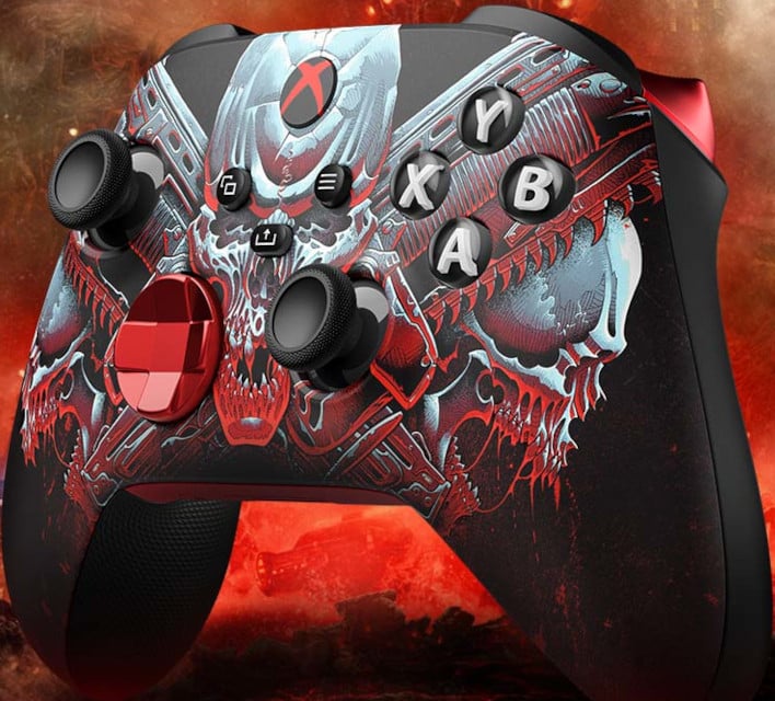 The white variant Gears of War: E-Day Xbox Wireless Controller.