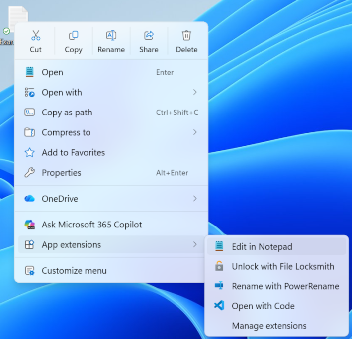 The new, improved right click menu coming to Windows 11.