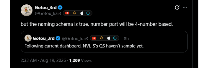 gotou 3rd nova lake naming schema retweet screenshot