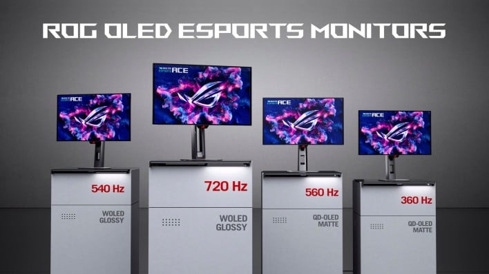 asus rog oled esports monitors lineup