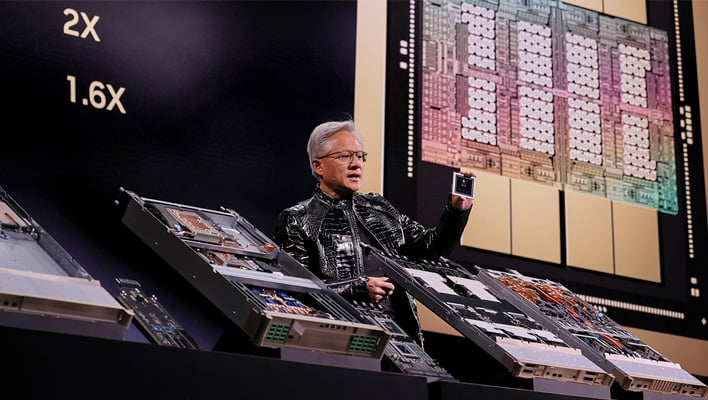 NVIDIA CEO Jensen Huang with Vera Rubin