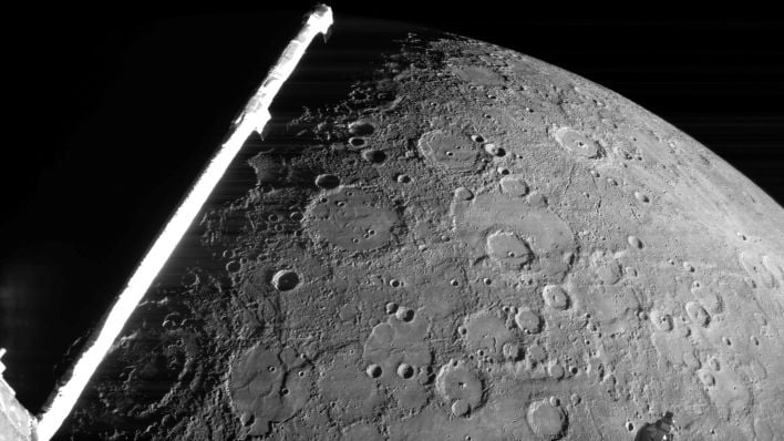 Mercury on the spacecraft's second flyby