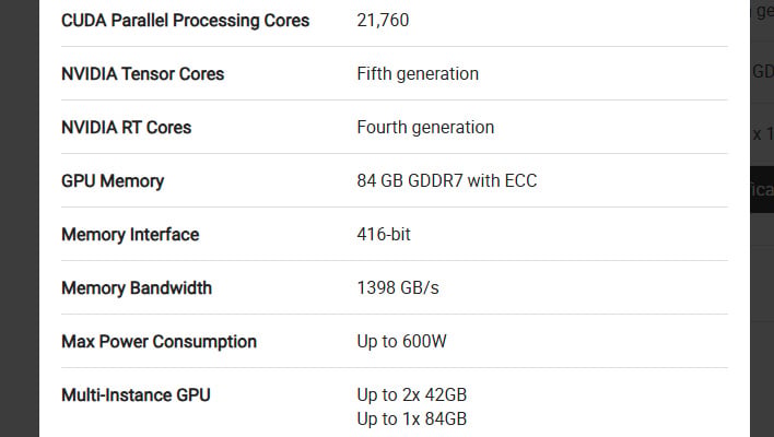 NVIDIA RTX PRO 5500 Blackwell Workstation Edition specs