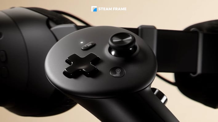 Steam Frame Controller closeup.