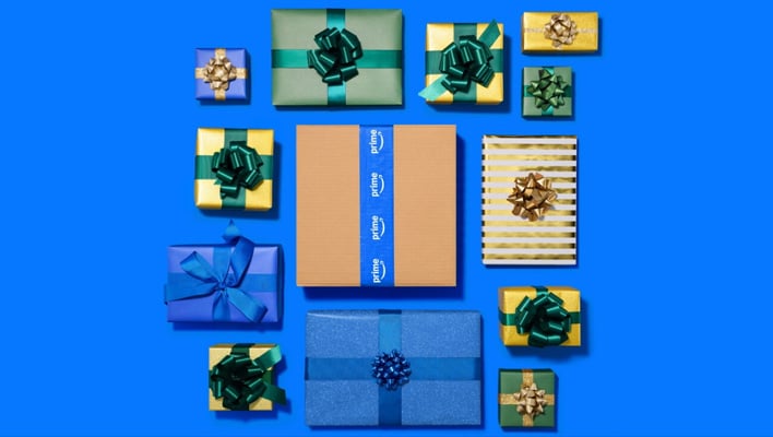 Gift wrapped boxes from Amazon