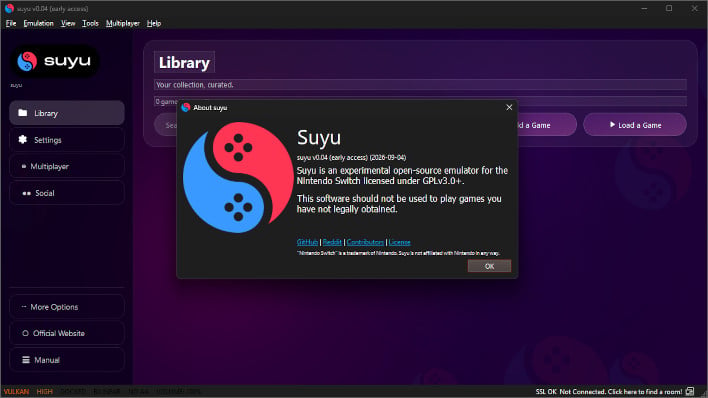 Suyu version 0.04 UI.