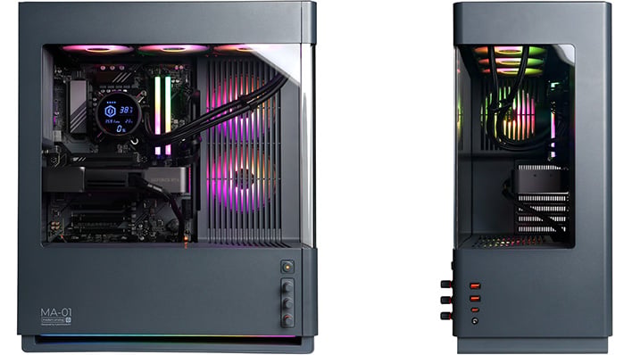 CyberPower PC gaming PC (side and front views)
