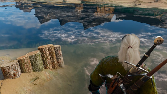 The Witcher 3: Remastered Mod + Path Tracing + Medium Settings @ DLSS Ultra Performance 1440p.