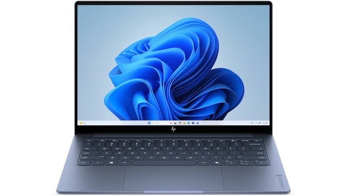 hp omnibook 5 front angle blue