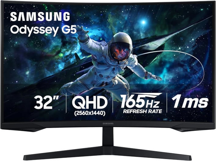 The Samsung Odyssey G55C.
