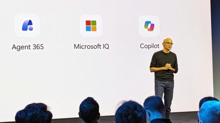 satya nadella on stage