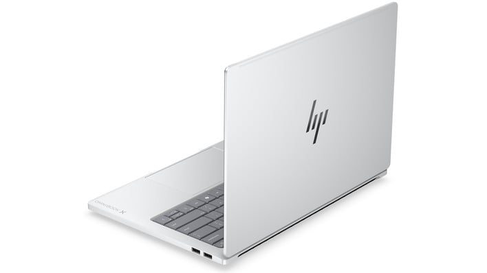 hp omnibook x 14 rtx spark laptop rear angle
