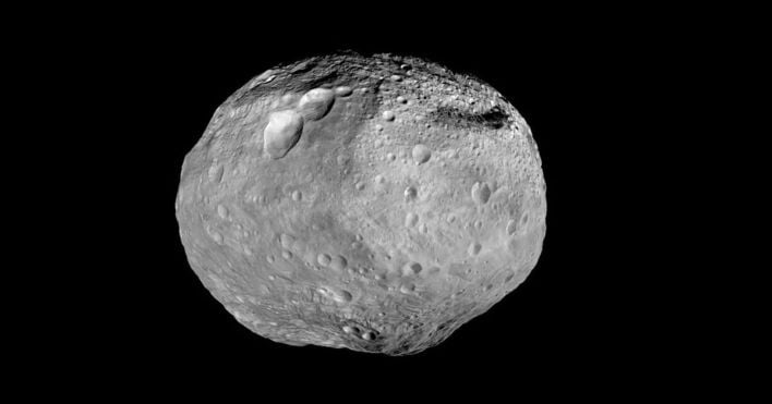 Representative image of a cratered asteroid