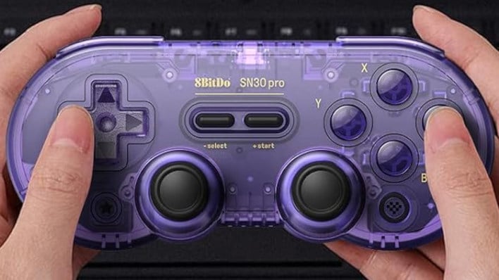 The updated 8BitDo SN30 Pro with Hall Effect sticks.