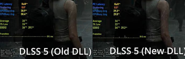 dlss5 old vs dlss5 new re9
