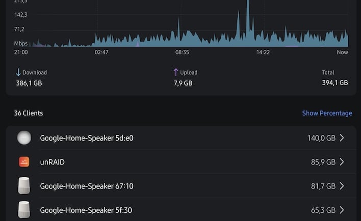Network Logs of Google Home Speaker Traffic.