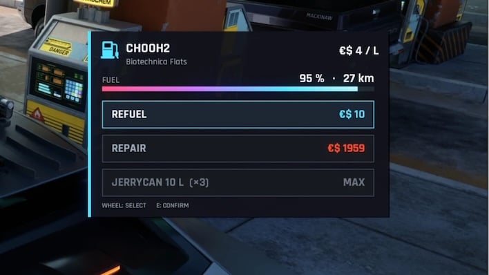 Cyberpunk 2077 Fuel Sysem Mod.