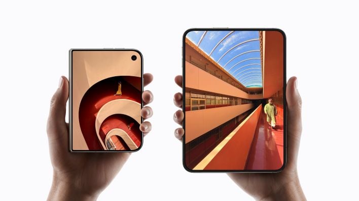 The display isn't completely creaseless. Apple just hides it better than others.