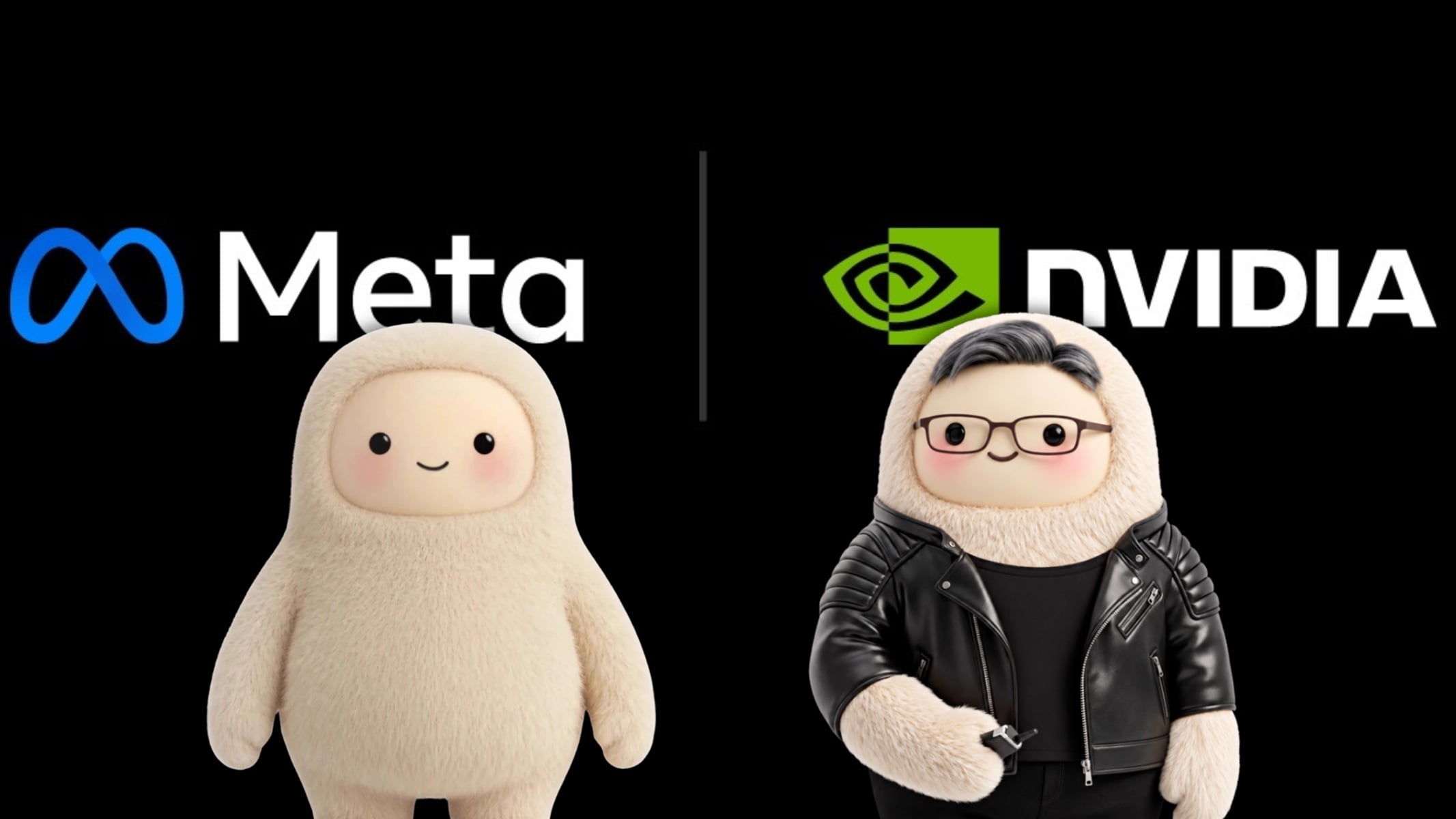 Meta and NVIDIA dolls