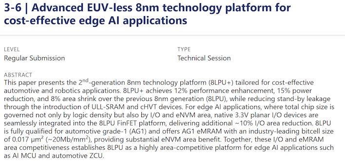 samsung iedm 8lpu plus session abstract