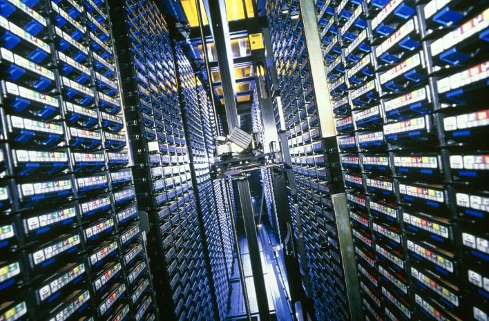 LTO-8 tape drives developed by IBM and Fujifilm that can store up to 580 TB of data in a single cartridge